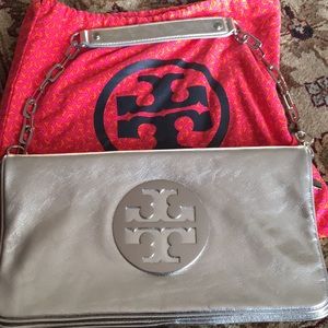 Tory Burch Silver Metallic Bag